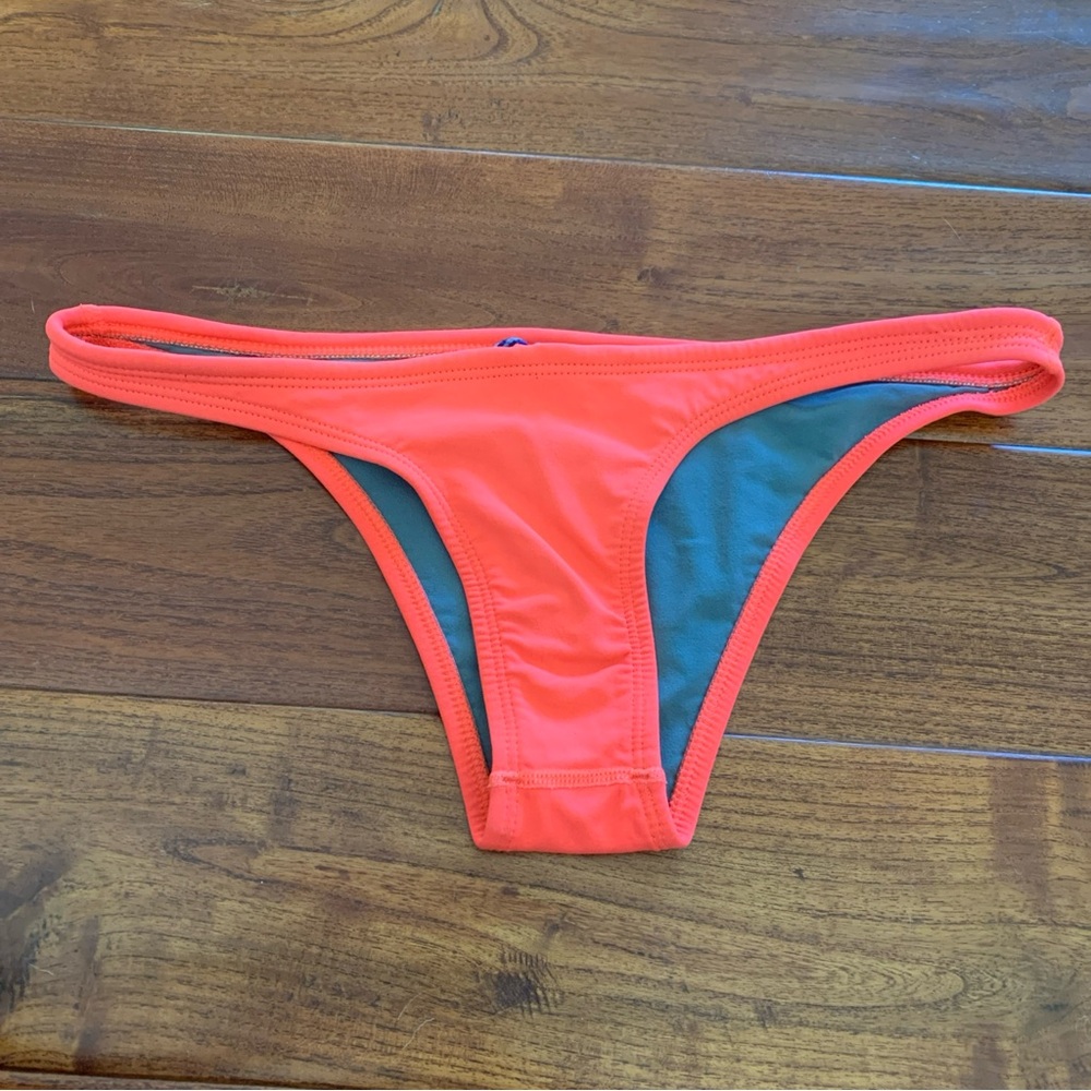 JOLYN Bikini Bottom Size Medium Brazil Cut Strawberry (Pinkish Red) Fully lined